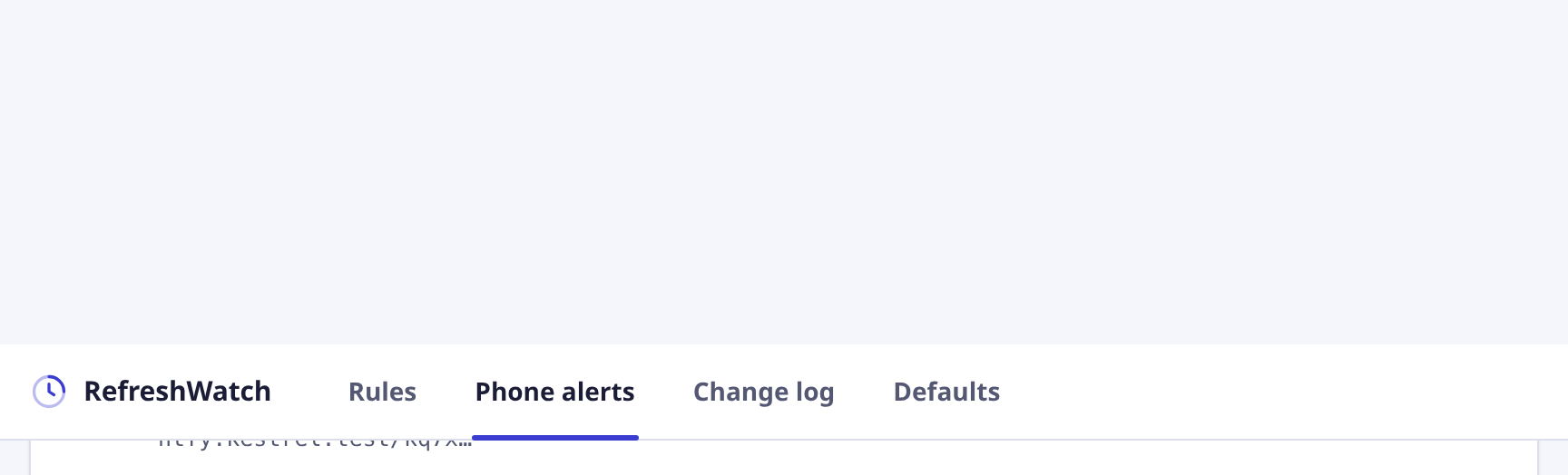 The destinations list with an ntfy and a Discord destination, and Sent. Check your phone. after a test.